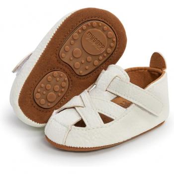 Sandales souples en cuir PU pour bébé garçon et fille 0-18 mois