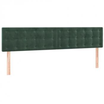 Testiera a LED Verde Scuro 200x5x78/88 cm in Velluto