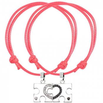 Men's and Women's Woven Heart Bracelets