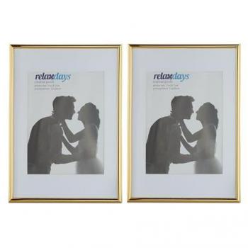 Cadres Photo Prestige, Lot de 2, Passe-partout 15x20 cm, À Poser ou Suspendre