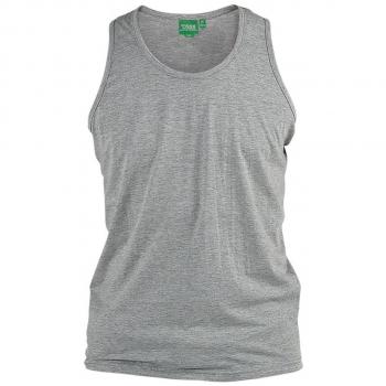 Duke Mens Fabio-1 Grey Melange Kingsize Muscle Vest