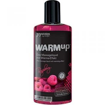 Joydivision Warmup Massage Oil with Heating Effect, 5 fl.oz (150 mL), Raspberry