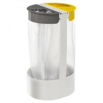 Tapis de support poubelles Rossignol Pro 2 × 75 L blanc gris jaune