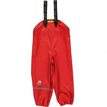 Celavi Baby Unisex Regen-Latzhose, 80, 9‑12 Monate, rote Farbe