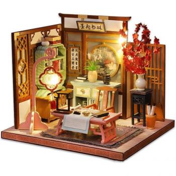Kit de Casa de Muñecas con Muebles Montados
