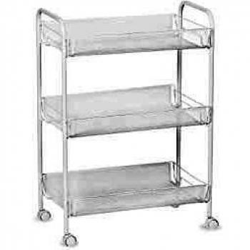 Carro de Almacenamiento de Cocina Blanco con 3 Cestas