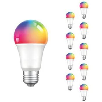 Ampoule LED E27 4.5W G45 RGBW connectée WiFi (Pack de 10)