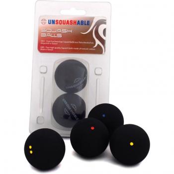 Squash-Ball Unsquashable, 2er Set, gelber Punkt