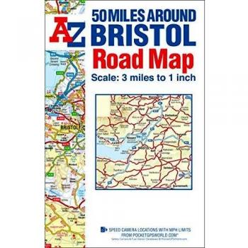 50 Miles Around Bristol Road Map