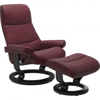 Stressless® Relaxsessel View – Set inkl. Hocker, Classic Base, L, schwarze Basis