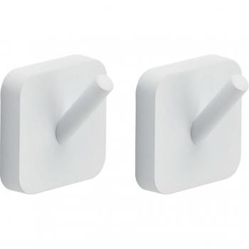 Set de 2 perchas blancas mate Gedy Tonga