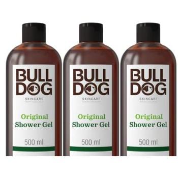 Bulldog Men's Premium Shower Gel 500 mL x 3 – Brown