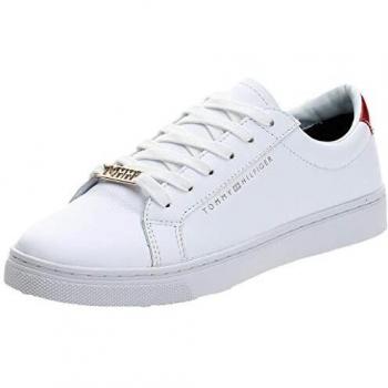 Tommy Hilfiger Essential, Baskets Basses Femme, Blanc (RWB 020), 38 EU