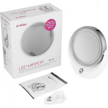 Lighted Folding Makeup Mirror with 1X 2X Magnification