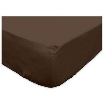 Drap Housse 160x200 cm Taupe 100% Coton Soleil d'ocre