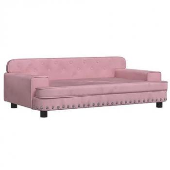 VidaXL Rosa Kindermöbel Sofa 90x53x30 cm Samt