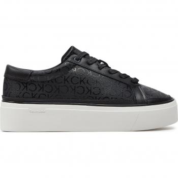 Calvin Klein Flatform Cup Sneaker, schwarze Version – Epi Mono