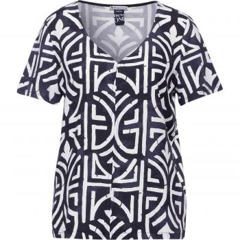 Street One Damen T-Shirt Heart Print tiefblau Größe 38