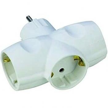 Toma triple Schuko 16A 250V en blister