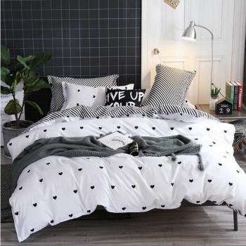 Bonenjoy King Size Heart Printed Bed Set