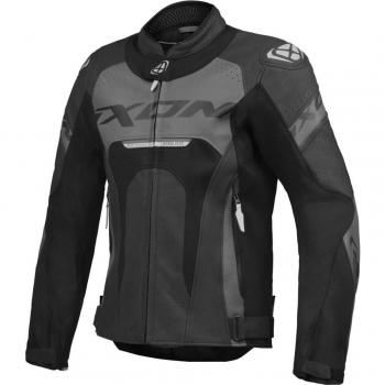 Ixon Jackal JKT Veste en cuir de moto Noir Gris taille : XL