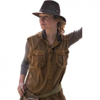 Scippis Damen-Canvas-Weste Cairns – Farbe Tabacco, Size XXL