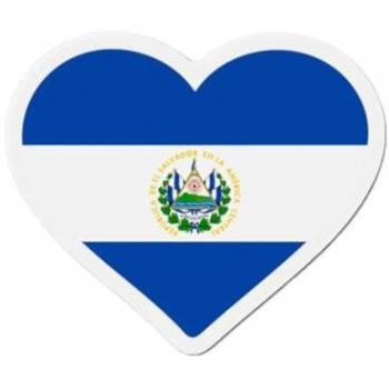 Colorful Salvador Heart Flag Magnets
