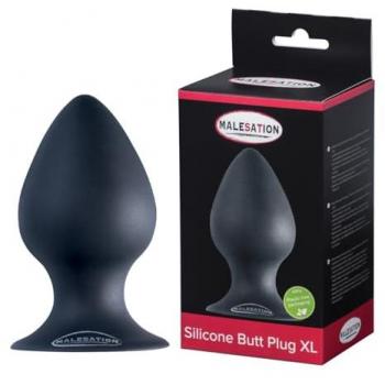 Malesation Silikon Butt Plug XL Analspielzeug Schwarz ⌀ 7,1 cm