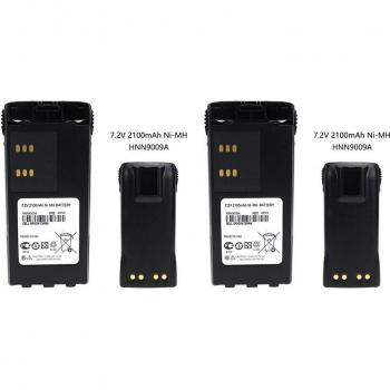 Kit Batterie 2×2100 mAh NI‑MH pour Motorola GP328, GP338, HNN9008/HNN9012 + Outil de Retrait