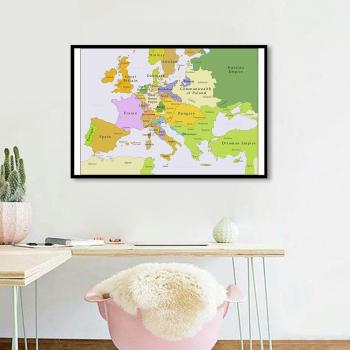 Arte Decorativo Mapa Europeo Retro 90x60 cm