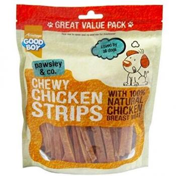 X 350G CHEWY CHICKEN STRIPS GOODBOY PAWSLEY & CO VALUE PACK DOG TREATS TASTY