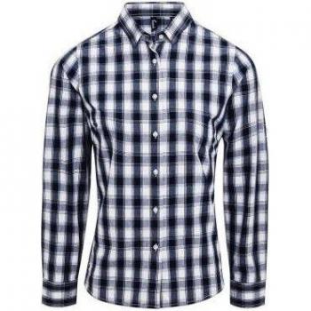 Premier Women’s Mulligan XL Long Sleeve Check Shirt (Steel/Black)