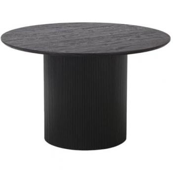 Table à manger circulaire Ankara 120 cm – base en MDF brun