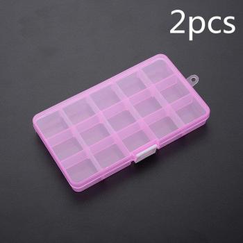 Boîte de rangement pour bijoux, 2 pièces, 15 compartiments modulables