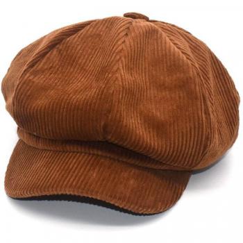 Casual Women's Octagonal Corduroy Cap