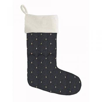 Chaussette de Noël Imprimée en Coton 44x35 cm Style