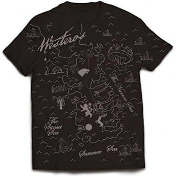Black X‑Large Game of Thrones Battle Map Tee – Men’s