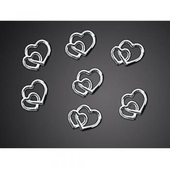 Silberne Herzchen für Partys, 10mm (1 pkt / 25 pc.)
