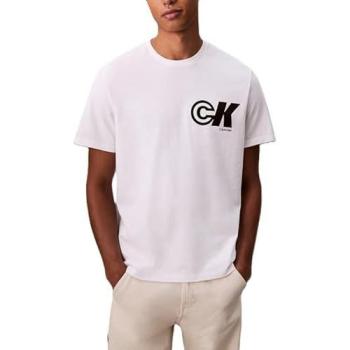 Camisa de algodón Calvin Klein Monograma en Negro y Blanco