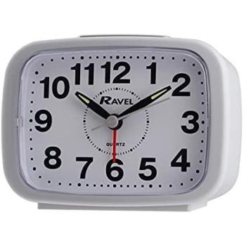 Ravel RC008.04 White Alarm Clock, Square Model