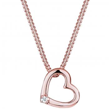 Elli DIAMONDS Pendentif Coeur Amour en Argent 925 avec Diamant