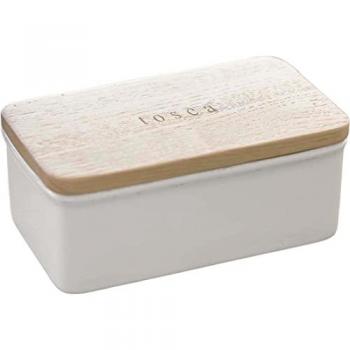Burriera in ceramica Tosca con coperchio in legno di Yamazaki