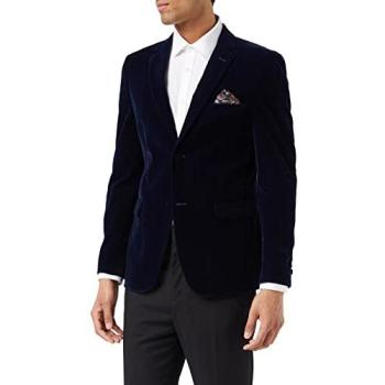 Navy Velvet Blazer by XPOSED GARY – Men's 50