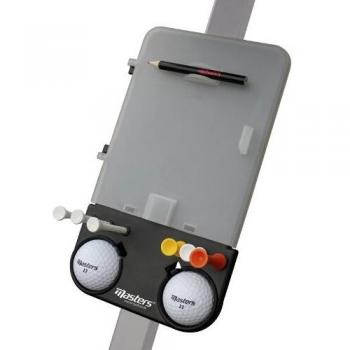 Masters Deluxe Golf Trolley Scorecard Holder Holds Balls Tees Pencil Universal
