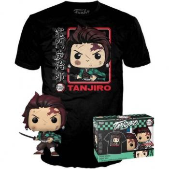 T-SHIRT L AVEC FIGURINE TANJIRO KAMADO