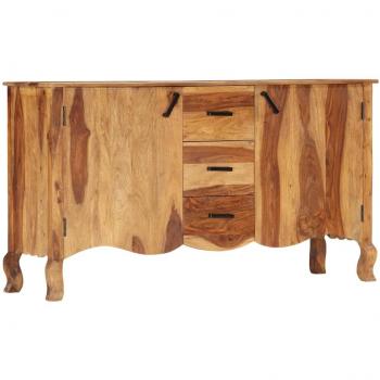 Mueble de madera maciza 145x40x80 cm con 2 cajones y 3 puertas
