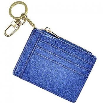 Ehsbuy Zipper Coin Purse Keychain Wallet with RFID Blocking