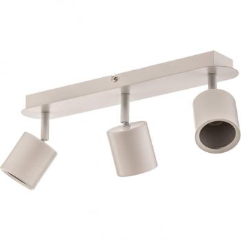 Soffitto Luminex Spot Modo 3 luci acciaio inox bianco
