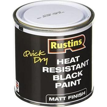 Rustins Heat Resistant Black Paint 250ml