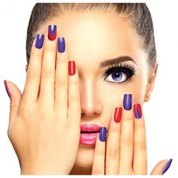 Metamorph Rosaflieder Schminkset – Mit künstlichen Wimpern, Kontaktlinsen & Nagellack